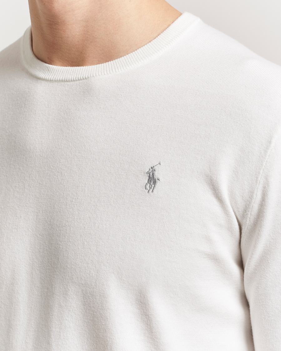 Hombres | Jerséis y prendas de punto | Polo Ralph Lauren | Cotton Crew Neck Sweater Deckwash White