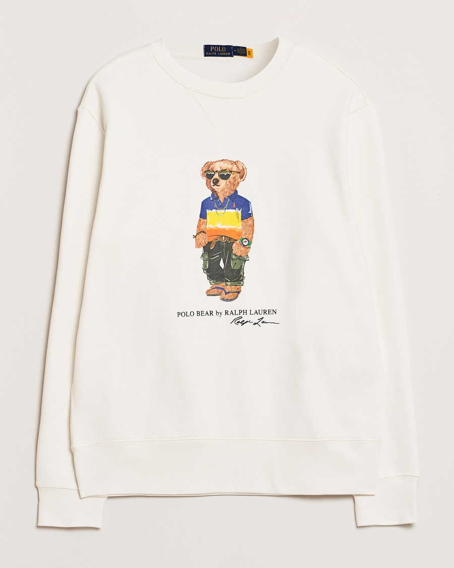 Hombres | Jerséis y prendas de punto | Polo Ralph Lauren | Crew Neck Bear Sweatshirt White