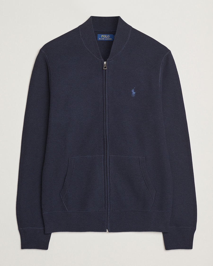 Hombres | Jerséis y prendas de punto | Polo Ralph Lauren | Cotton Full Zip Sweater Navy Heather