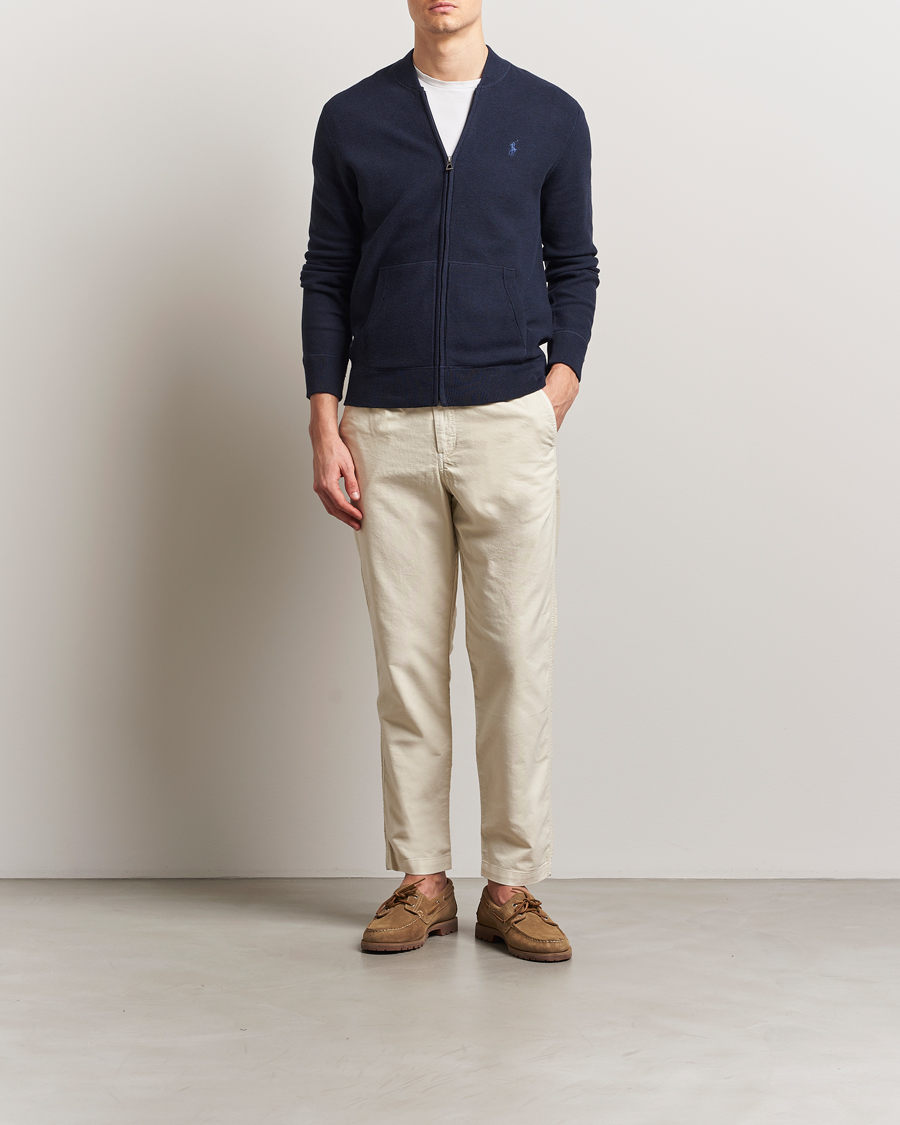 Hombres | Jerséis y prendas de punto | Polo Ralph Lauren | Cotton Full Zip Sweater Navy Heather