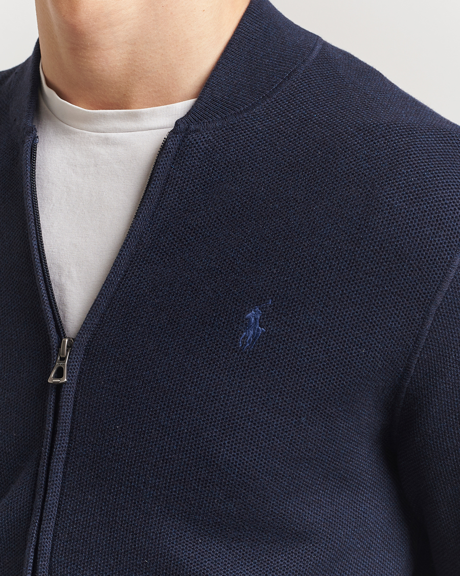 Hombres | Jerséis y prendas de punto | Polo Ralph Lauren | Cotton Full Zip Sweater Navy Heather