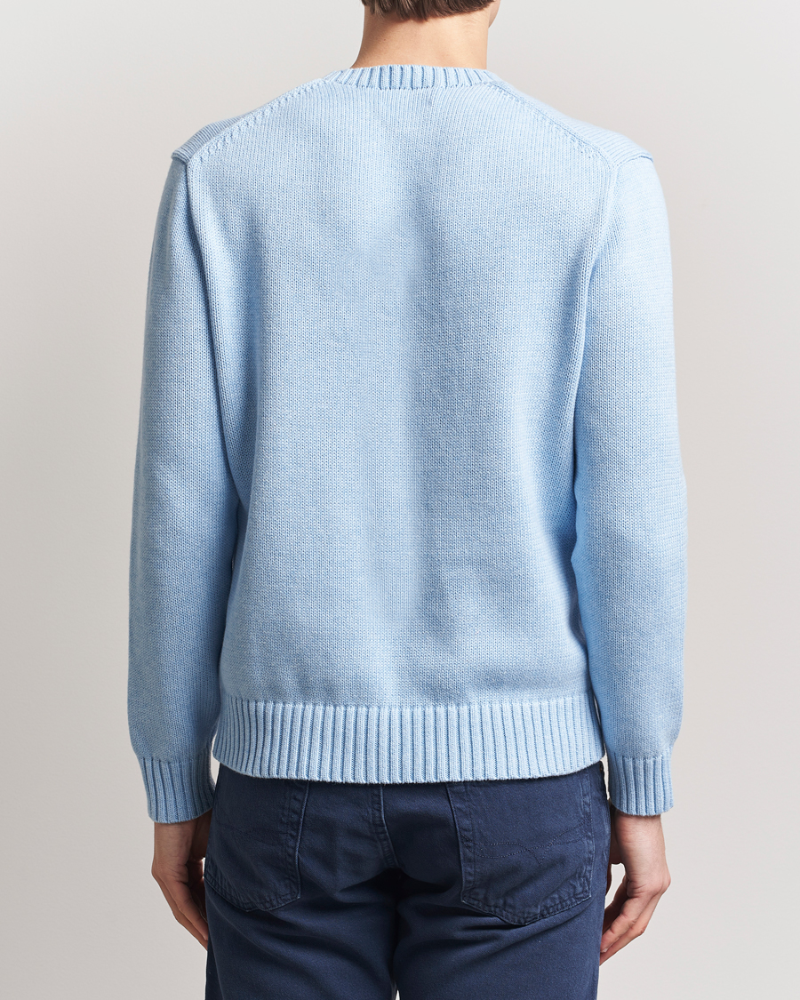 Hombres | Jerséis y prendas de punto | Polo Ralph Lauren | Cotton Knitted Bear Sweatshirt Ocean Pearl Blue