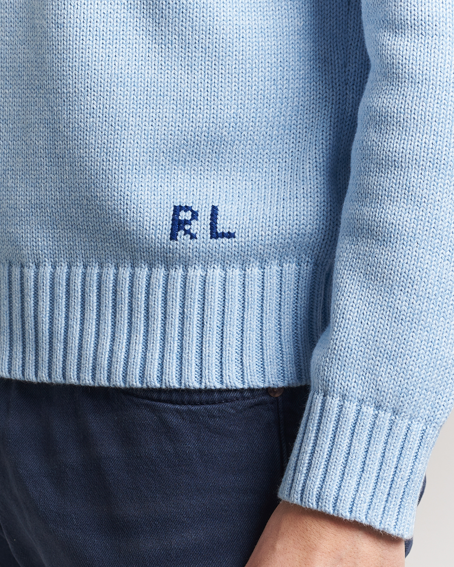 Hombres | Jerséis y prendas de punto | Polo Ralph Lauren | Cotton Knitted Bear Sweatshirt Ocean Pearl Blue