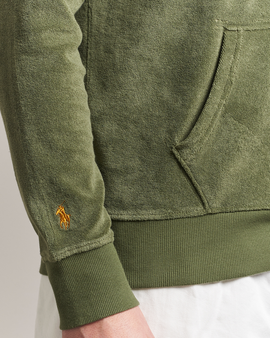 Hombres | Jerséis y prendas de punto | Polo Ralph Lauren | Cotton Terry Printed Hoodie Tree Green