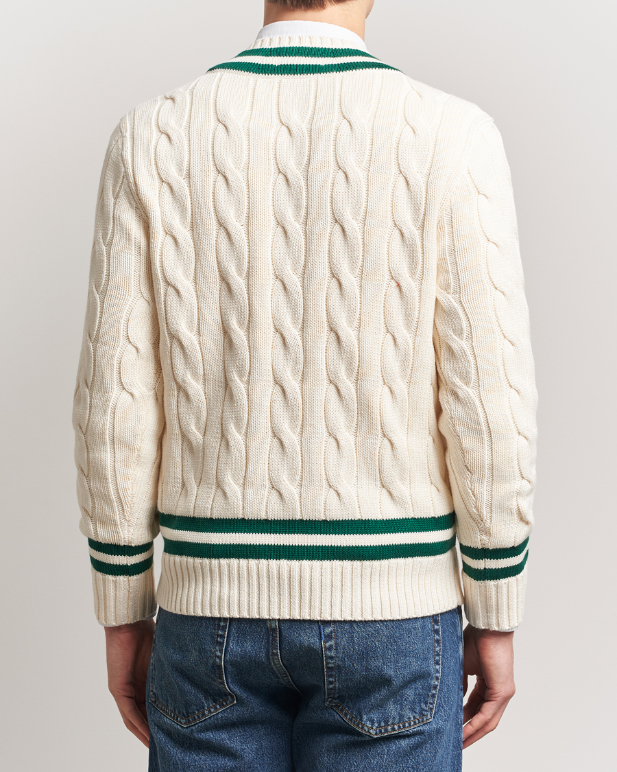 Hombres | Jerséis y prendas de punto | Polo Ralph Lauren | Cricket V-Neck Sweater Cream/New Forest