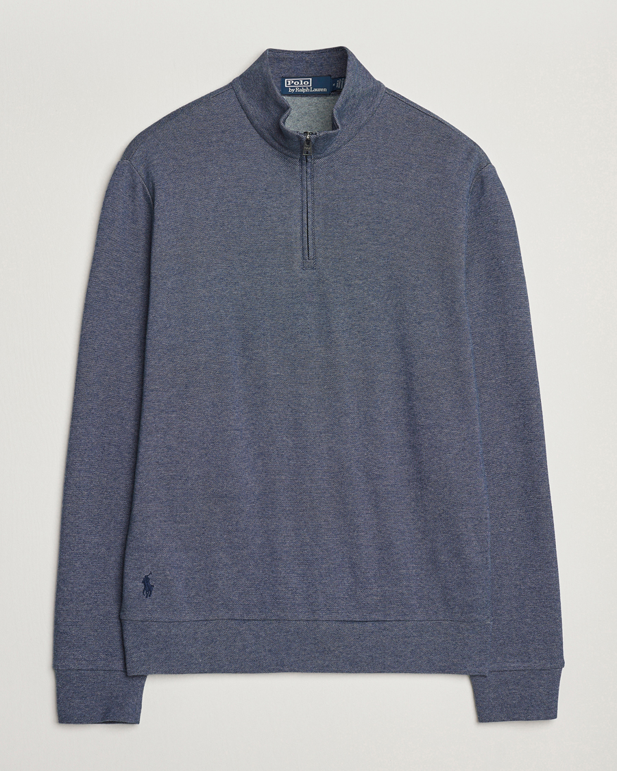 Hombres | Jerséis y prendas de punto | Polo Ralph Lauren | Luxury Texture Half Zip Spring Navy Heather