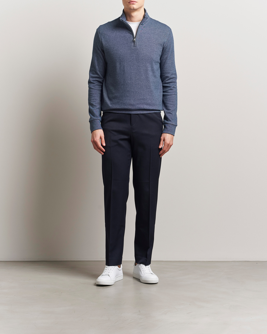 Hombres | Jerséis y prendas de punto | Polo Ralph Lauren | Luxury Texture Half Zip Spring Navy Heather