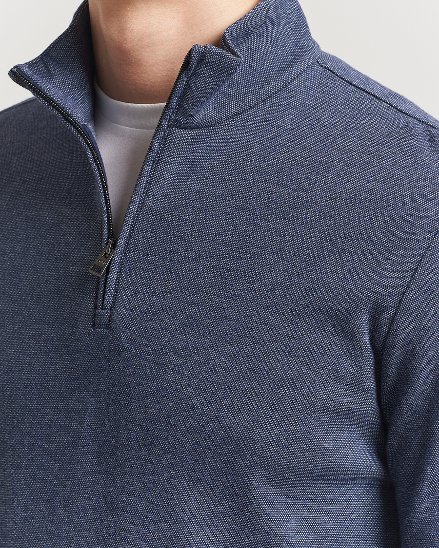 Hombres | Jerséis y prendas de punto | Polo Ralph Lauren | Luxury Texture Half Zip Spring Navy Heather