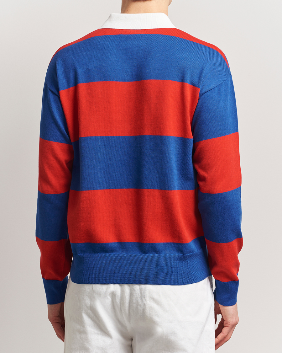 Hombres | Jerséis y prendas de punto | Polo Ralph Lauren | Knitted Striped Rugby Blue/Red