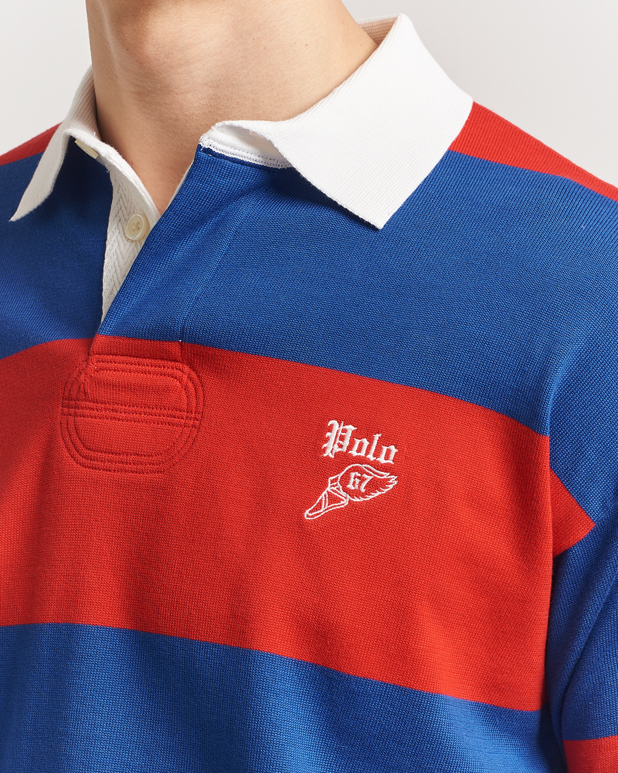 Hombres | Jerséis y prendas de punto | Polo Ralph Lauren | Knitted Striped Rugby Blue/Red