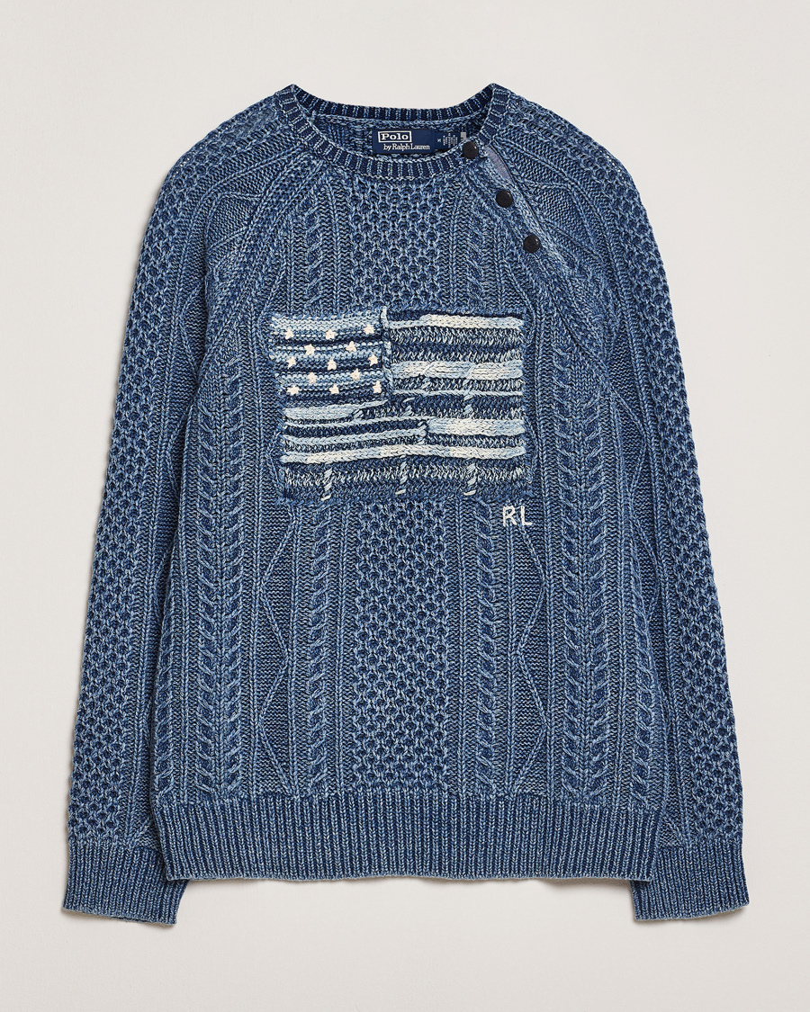 Hombres | Jerséis y prendas de punto | Polo Ralph Lauren | Knitted Flag Sweater Indigo