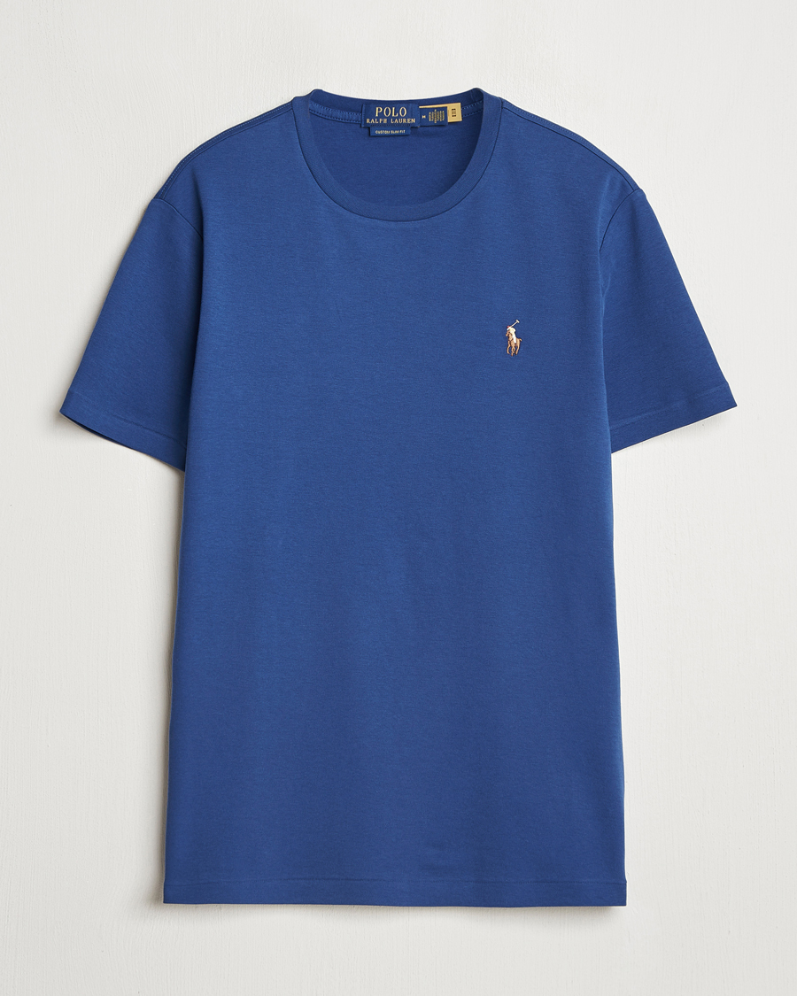 Hombres | Camisetas | Polo Ralph Lauren | Luxury Pima Cotton Crew Neck T-Shirt Annapolis Blue