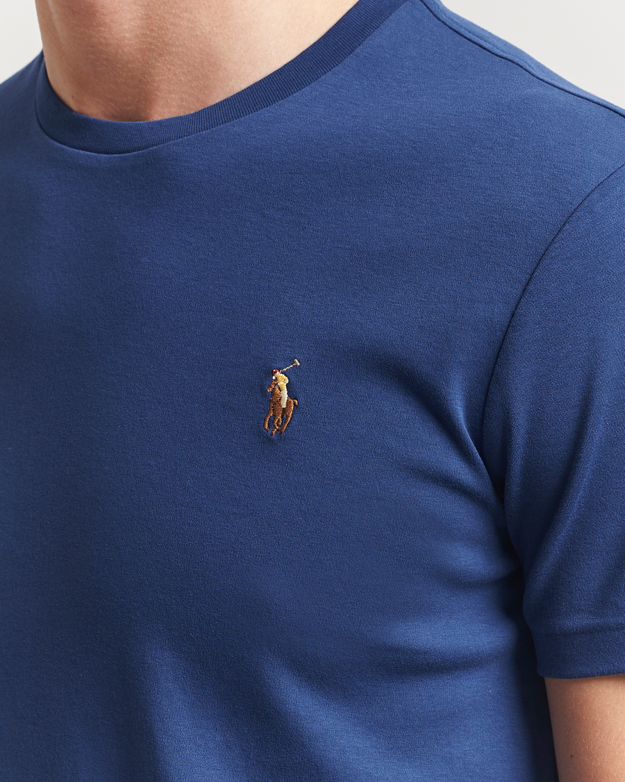 Hombres | Camisetas | Polo Ralph Lauren | Luxury Pima Cotton Crew Neck T-Shirt Annapolis Blue