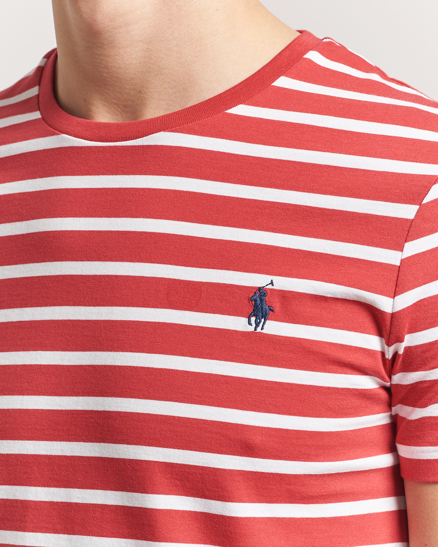 Hombres | Camisetas | Polo Ralph Lauren | Custom Slim Fit Striped T-Shirt Spring Red/White