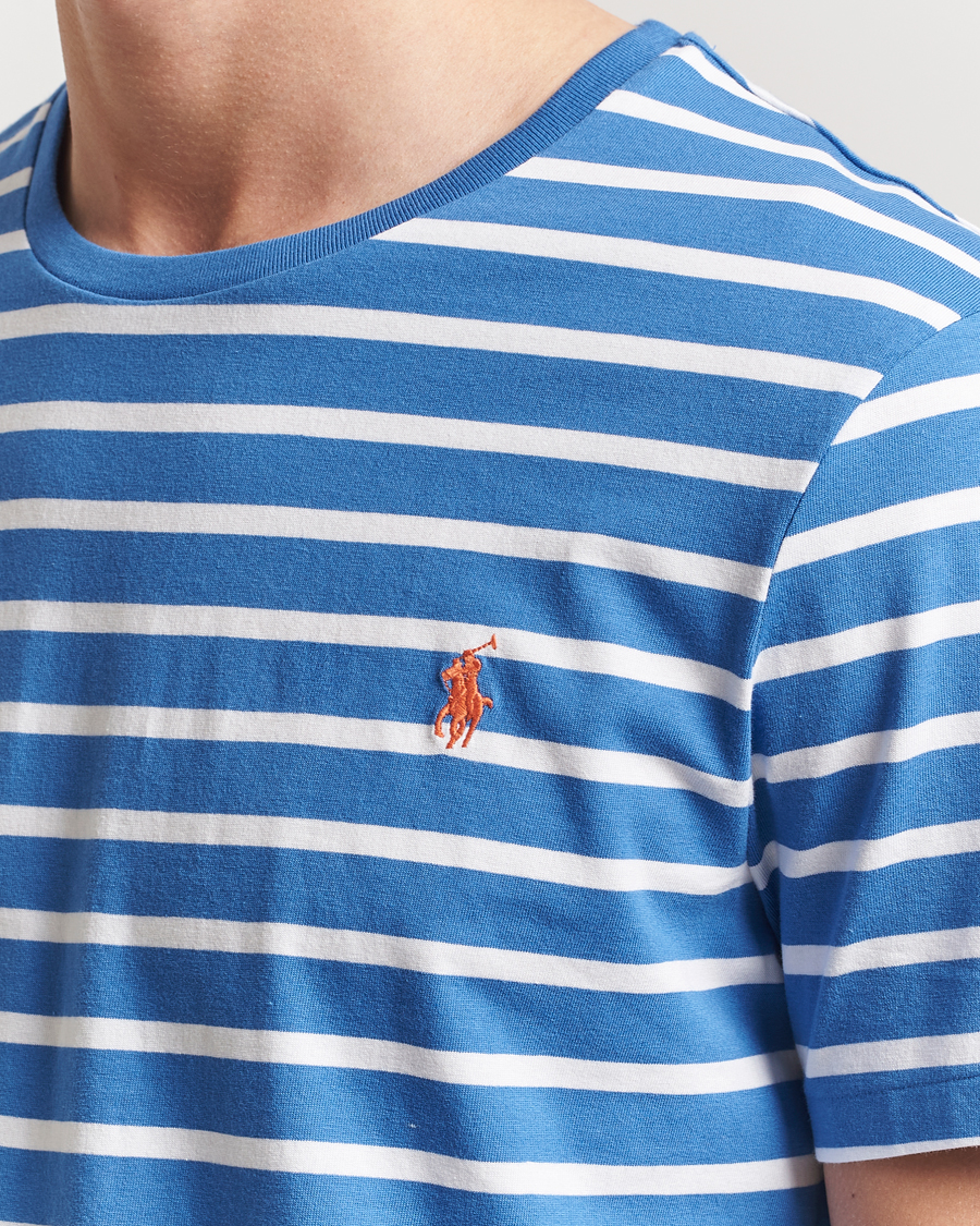 Hombres | Camisetas | Polo Ralph Lauren | Custom Slim Fit Striped T-Shirt Embayment Blue/White