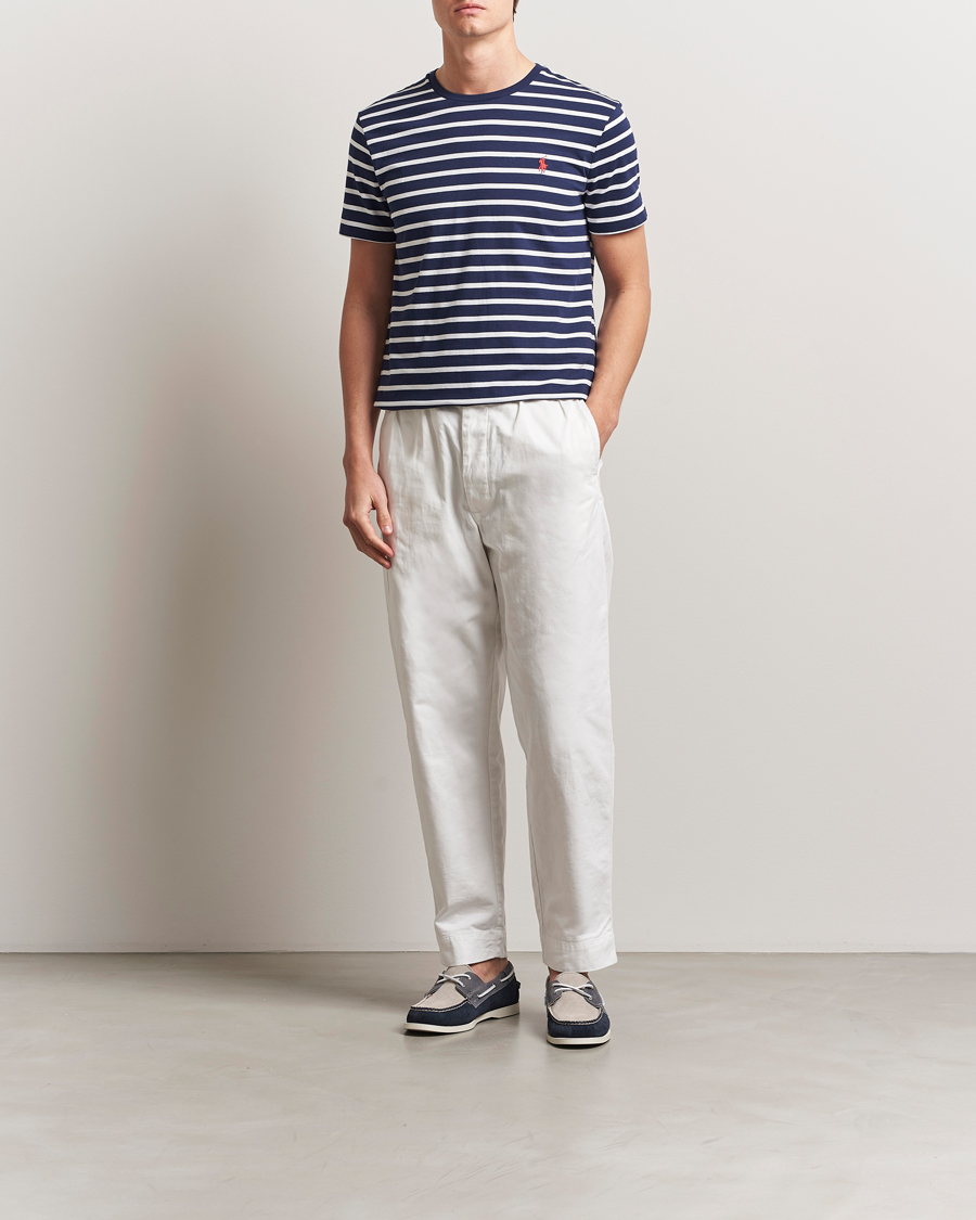 Hombres | Camisetas | Polo Ralph Lauren | Custom Slim Fit Striped T-Shirt Newport Navy/White