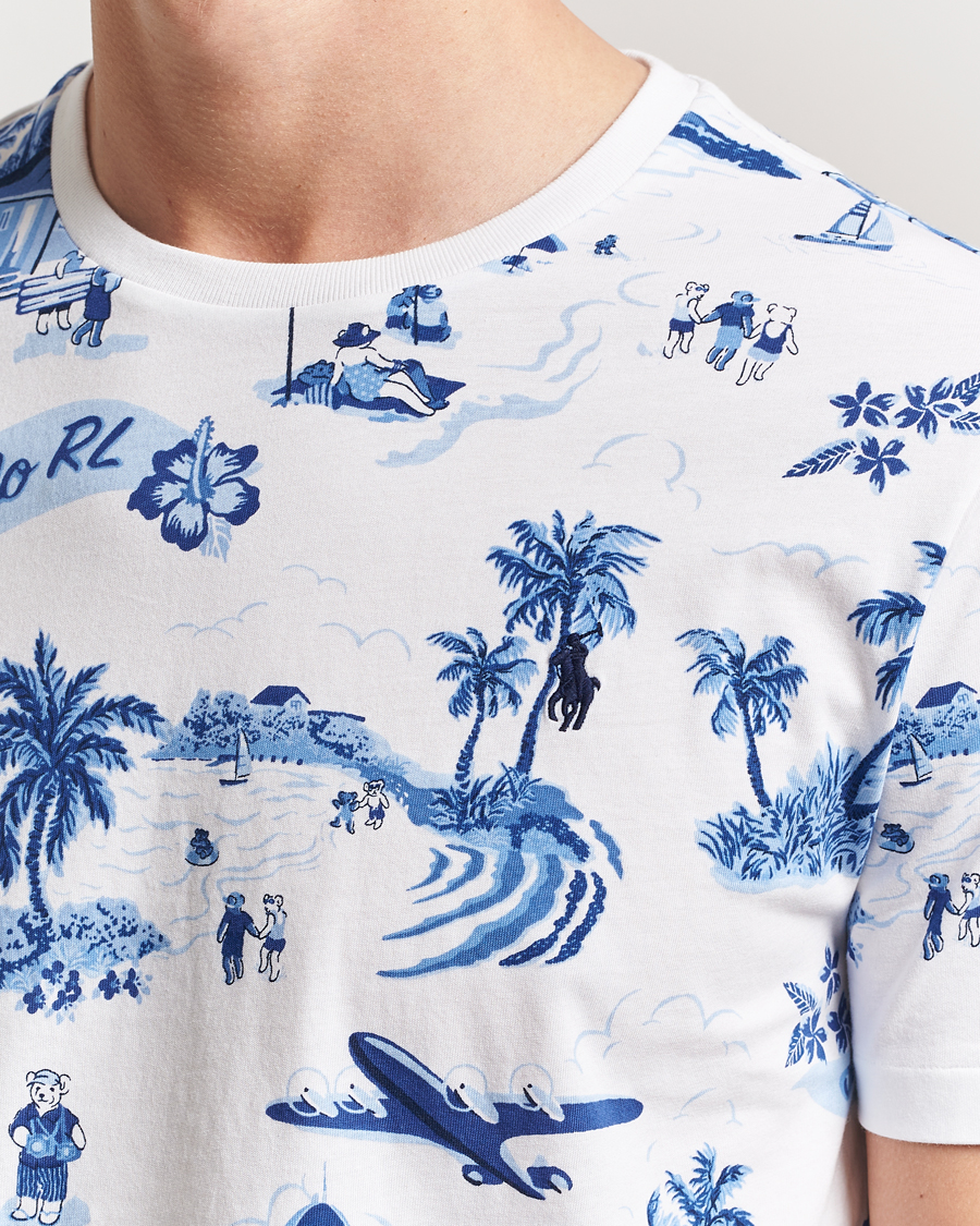 Hombres | Camisetas | Polo Ralph Lauren | Custom Slim Fit T-Shirt Holiday Bear White