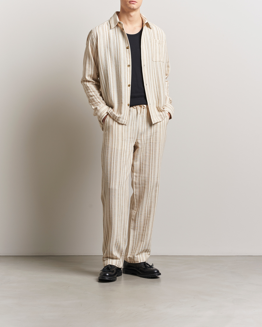 Hombres | Pantalones | LES DEUX | Houston Stripe Cotton Pants Ivory