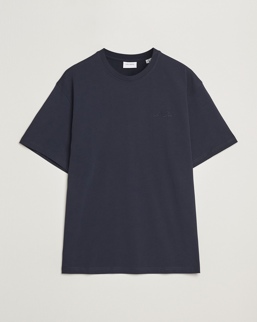 Hombres | Camisetas | LES DEUX | Crew T-Shirt Dark Navy