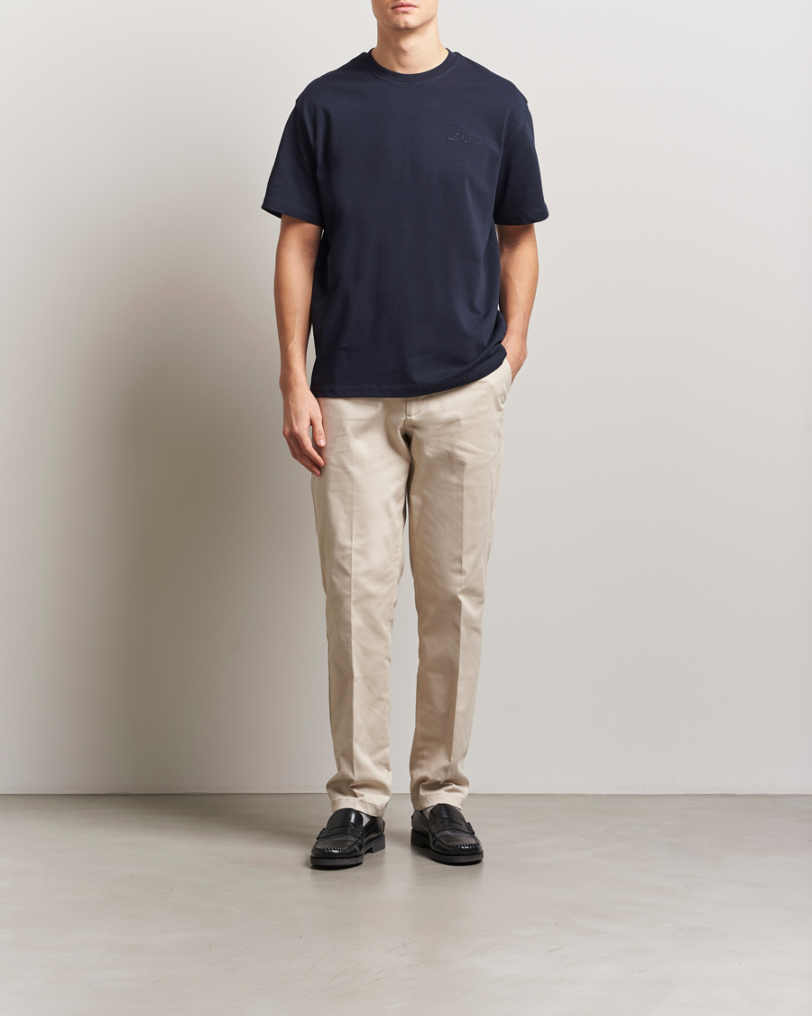 Hombres | Camisetas | LES DEUX | Crew T-Shirt Dark Navy