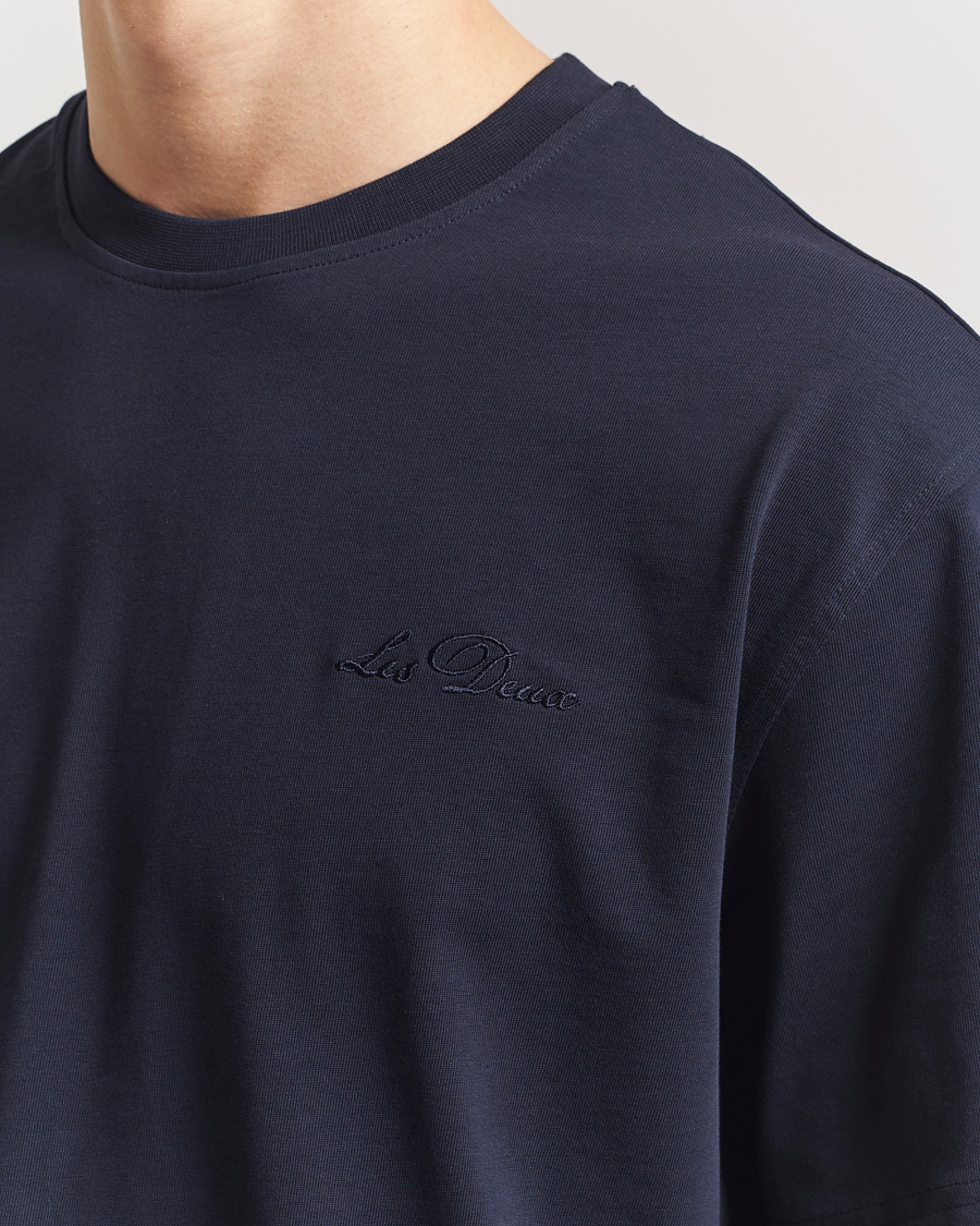 Hombres | Camisetas | LES DEUX | Crew T-Shirt Dark Navy