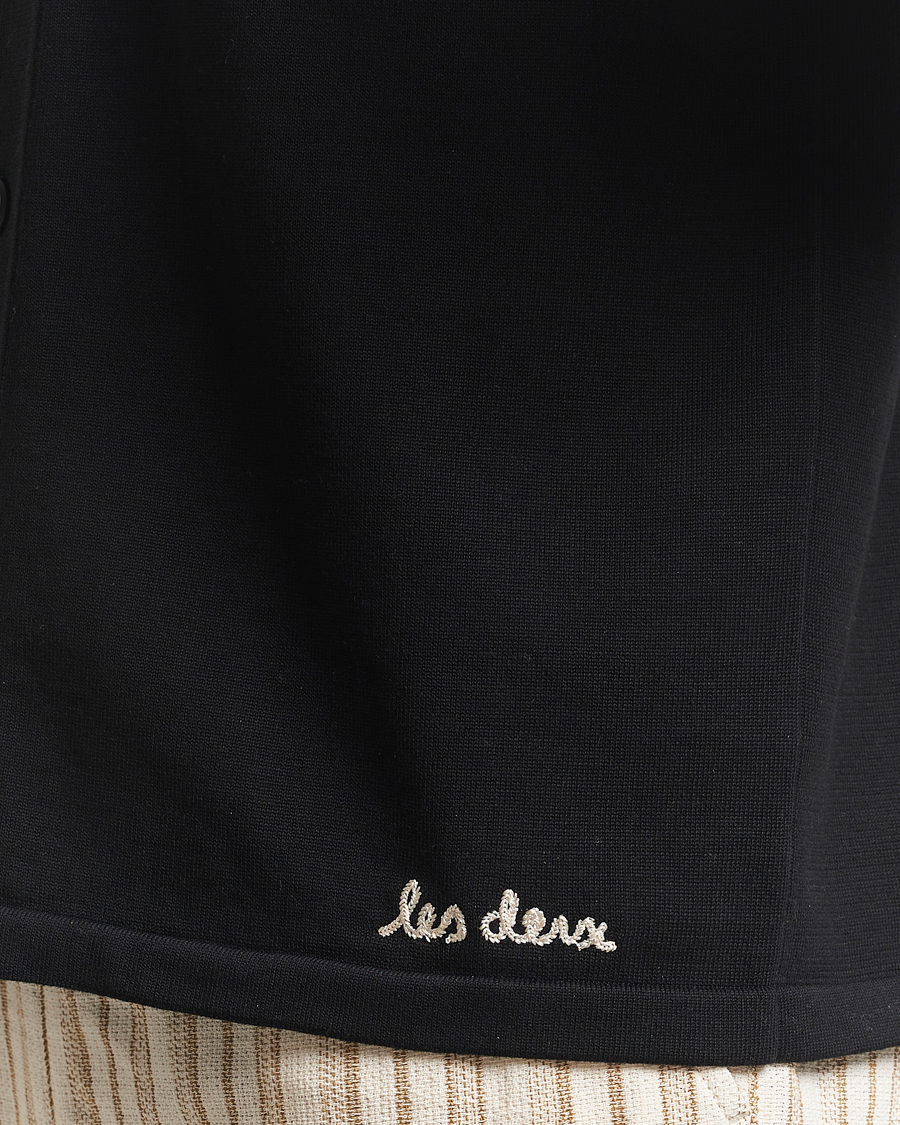 Hombres | Camisas | LES DEUX | Geoffery Short Sleeve Knitted Shirt Black