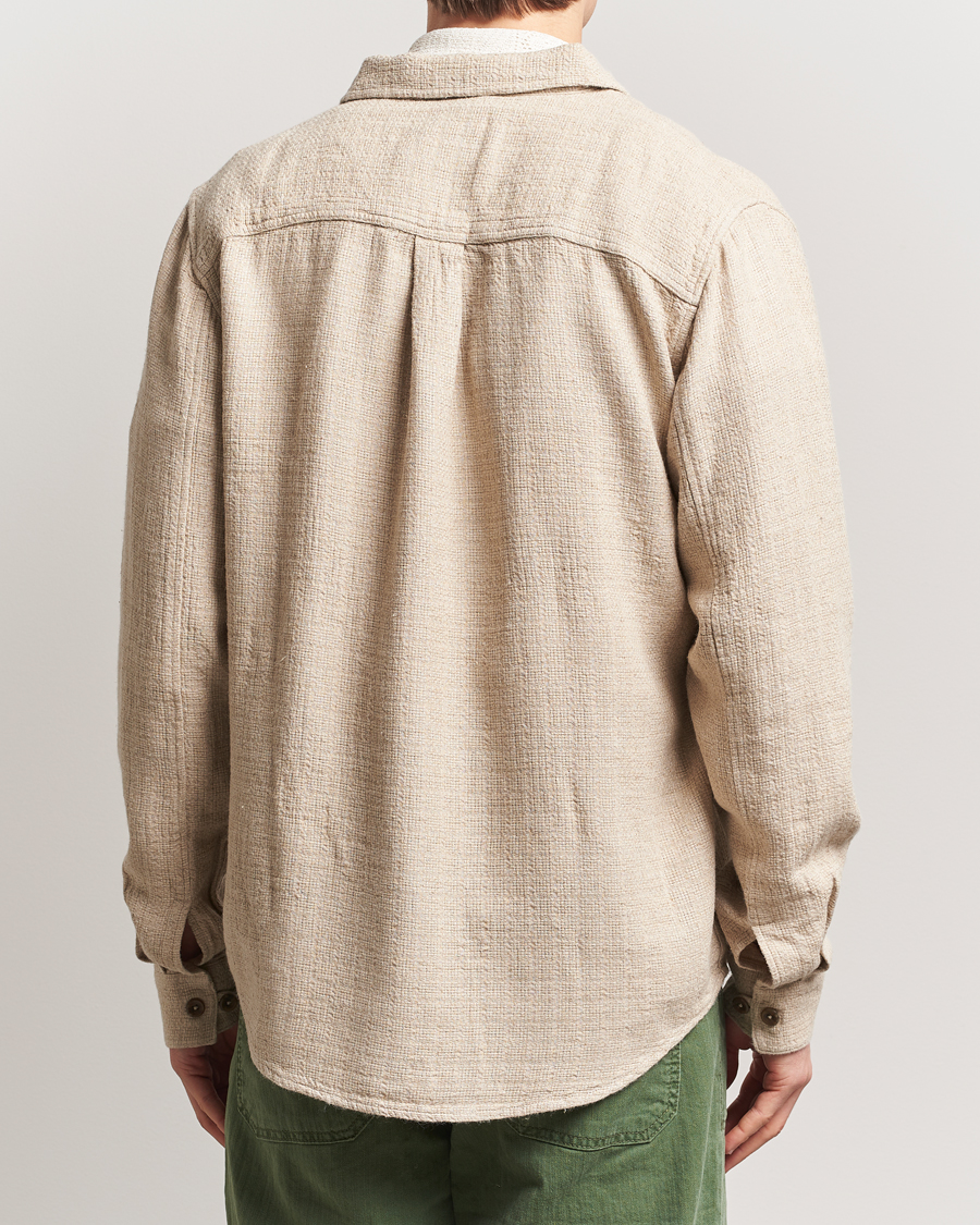 Hombres | Camisas | LES DEUX | Hamilton Viscose/Linen Overshirt Light Sand