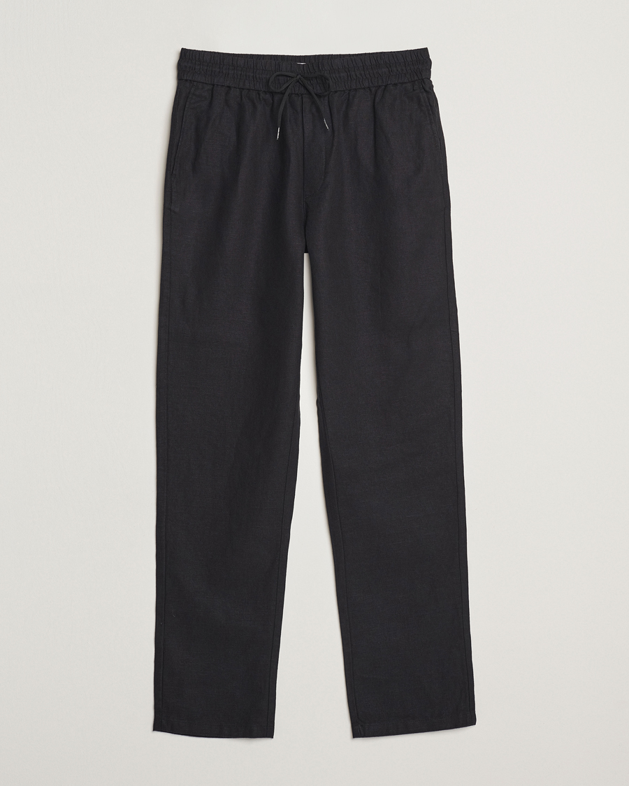 Hombres | Pantalones | LES DEUX | Patrick Linen Pants Black