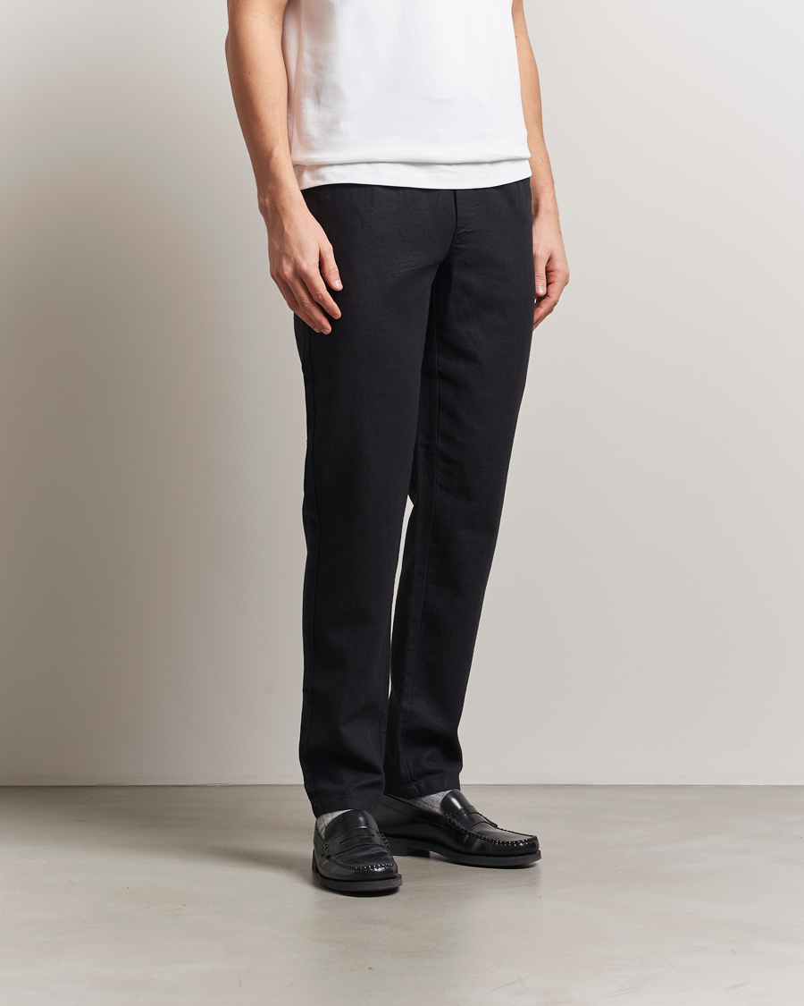 Hombres | Pantalones | LES DEUX | Patrick Linen Pants Black