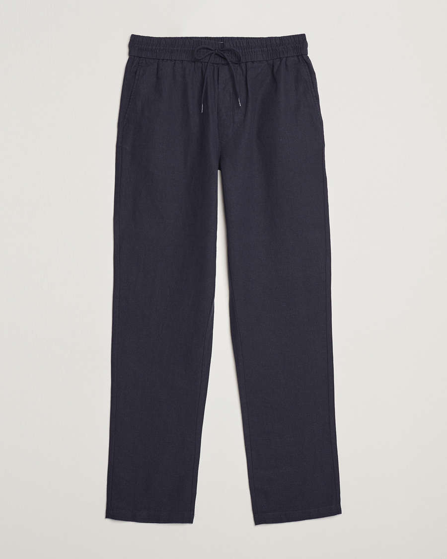 Hombres | Pantalones | LES DEUX | Patrick Linen Pants Navy