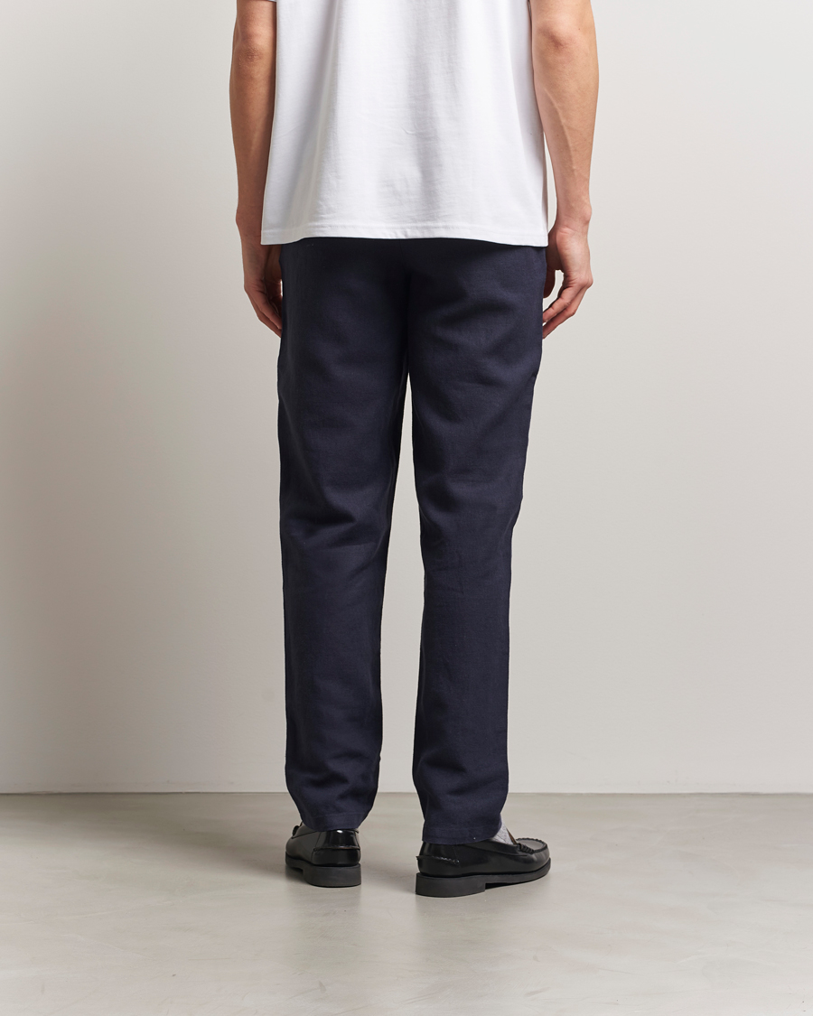 Hombres | Pantalones | LES DEUX | Patrick Linen Pants Navy