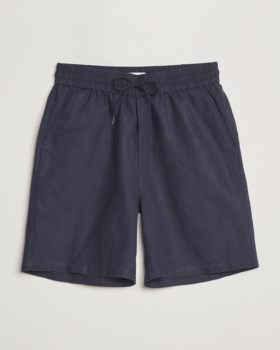 Hombres | Pantalones cortos | LES DEUX | Otto Linen Shorts Navy