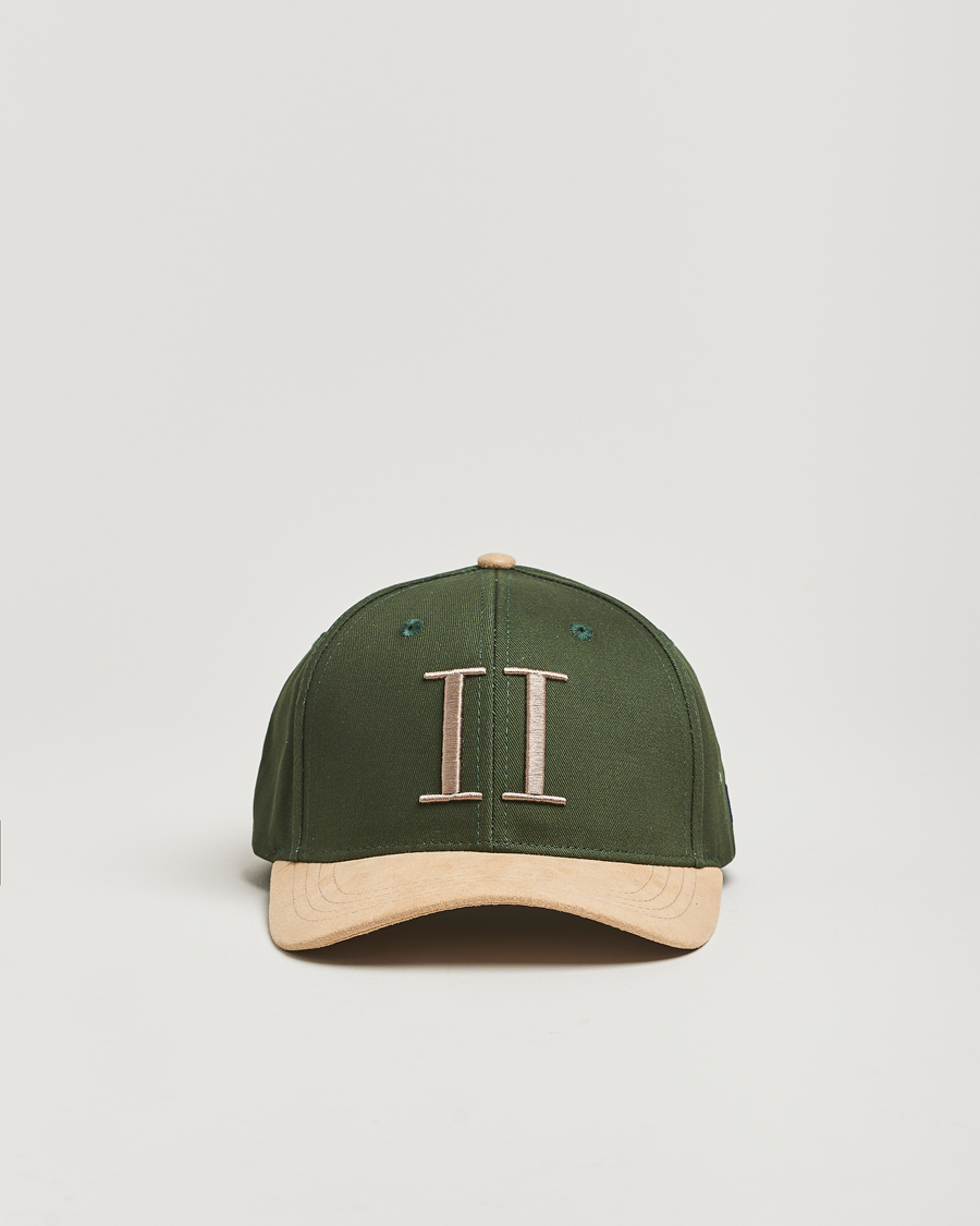 Hombres | Les Deux Baseball Cap Contrast Suede II Dark Chive Green | LES DEUX | Baseball Cap Contrast Suede II Dark Chive Green