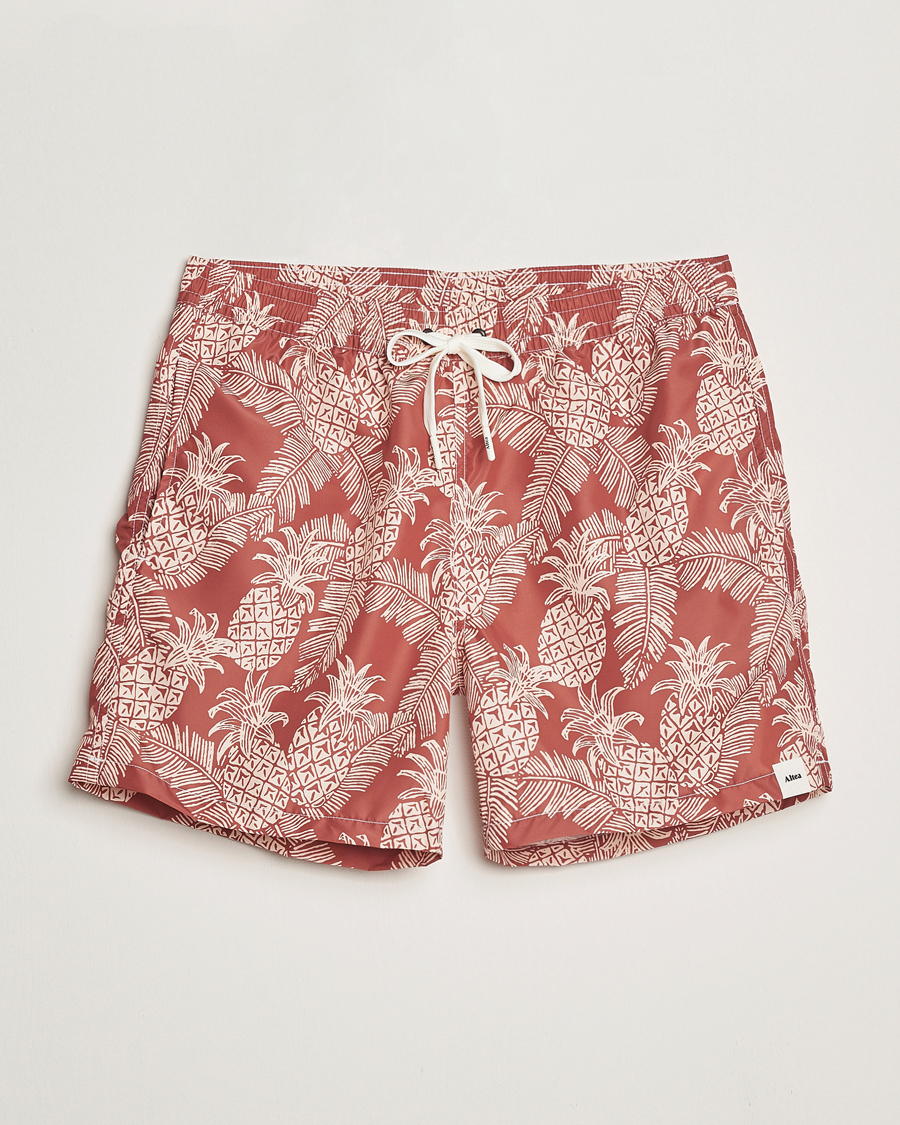 Hombres | Bañadores | Altea | Printed Swim Shorts Terracotta