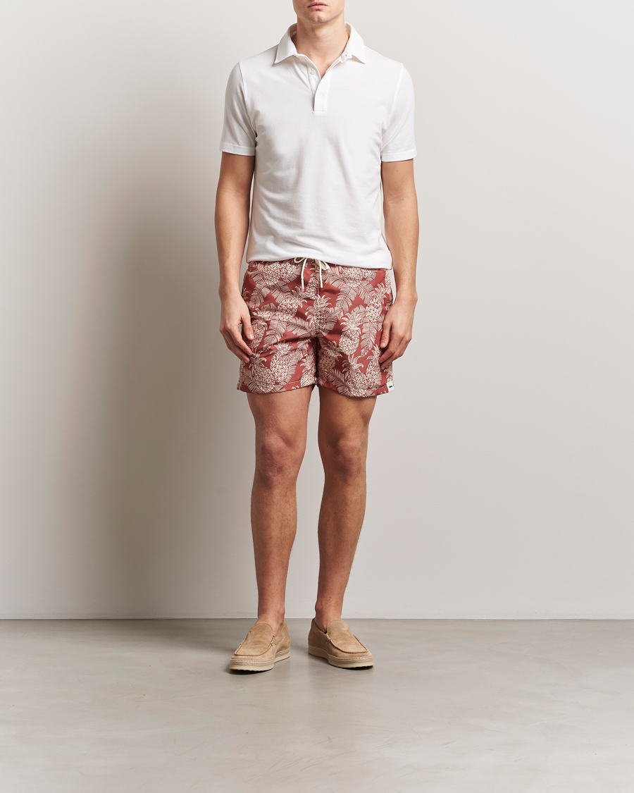 Hombres | Bañadores | Altea | Printed Swim Shorts Terracotta
