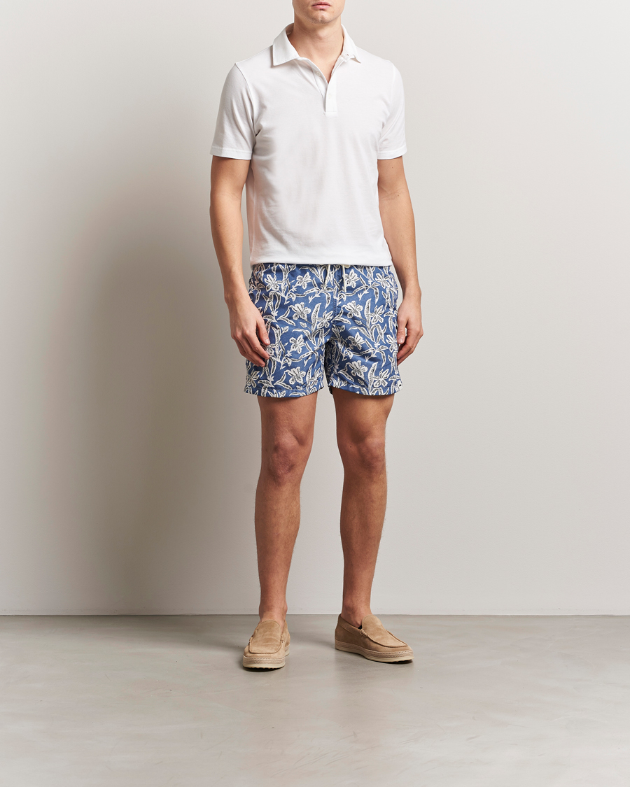 Hombres | Bañadores | Altea | Printed Swim Shorts Blue