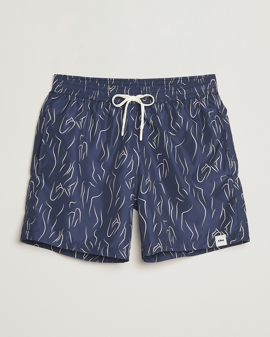 Hombres | Bañadores | Altea | Printed Swim Shorts Navy
