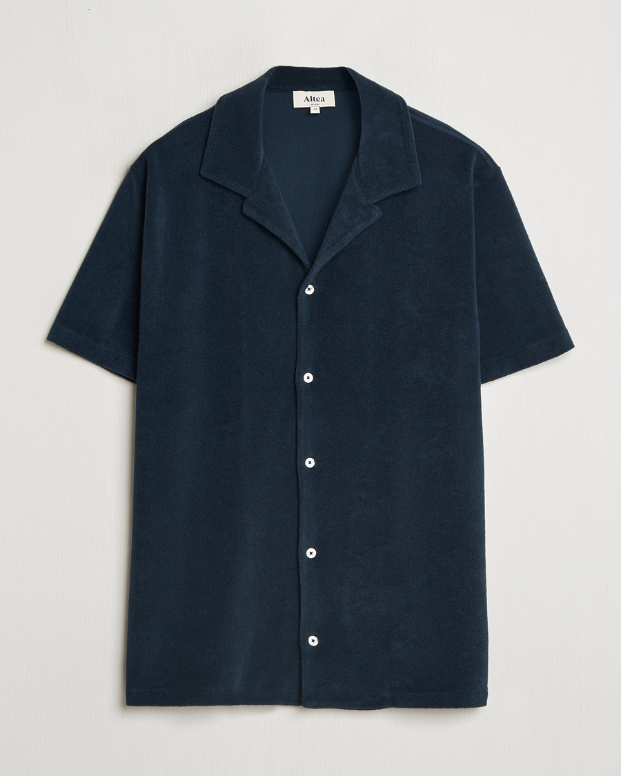 Hombres | Camisas | Altea | Terry Bowling Shirt Navy