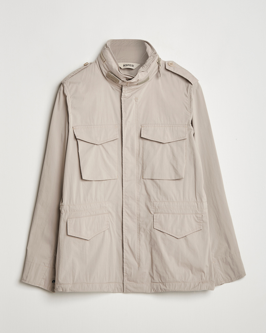Hombres | Abrigos y chaquetas | Aspesi | Lightweight Cotton Field Jacket Beige