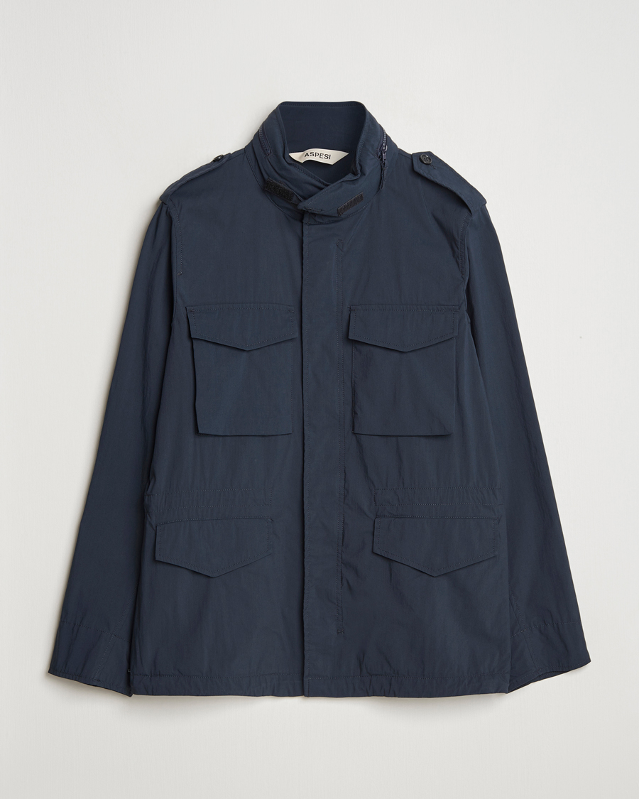Hombres | Abrigos y chaquetas | Aspesi | Lightweight Cotton Field Jacket Navy