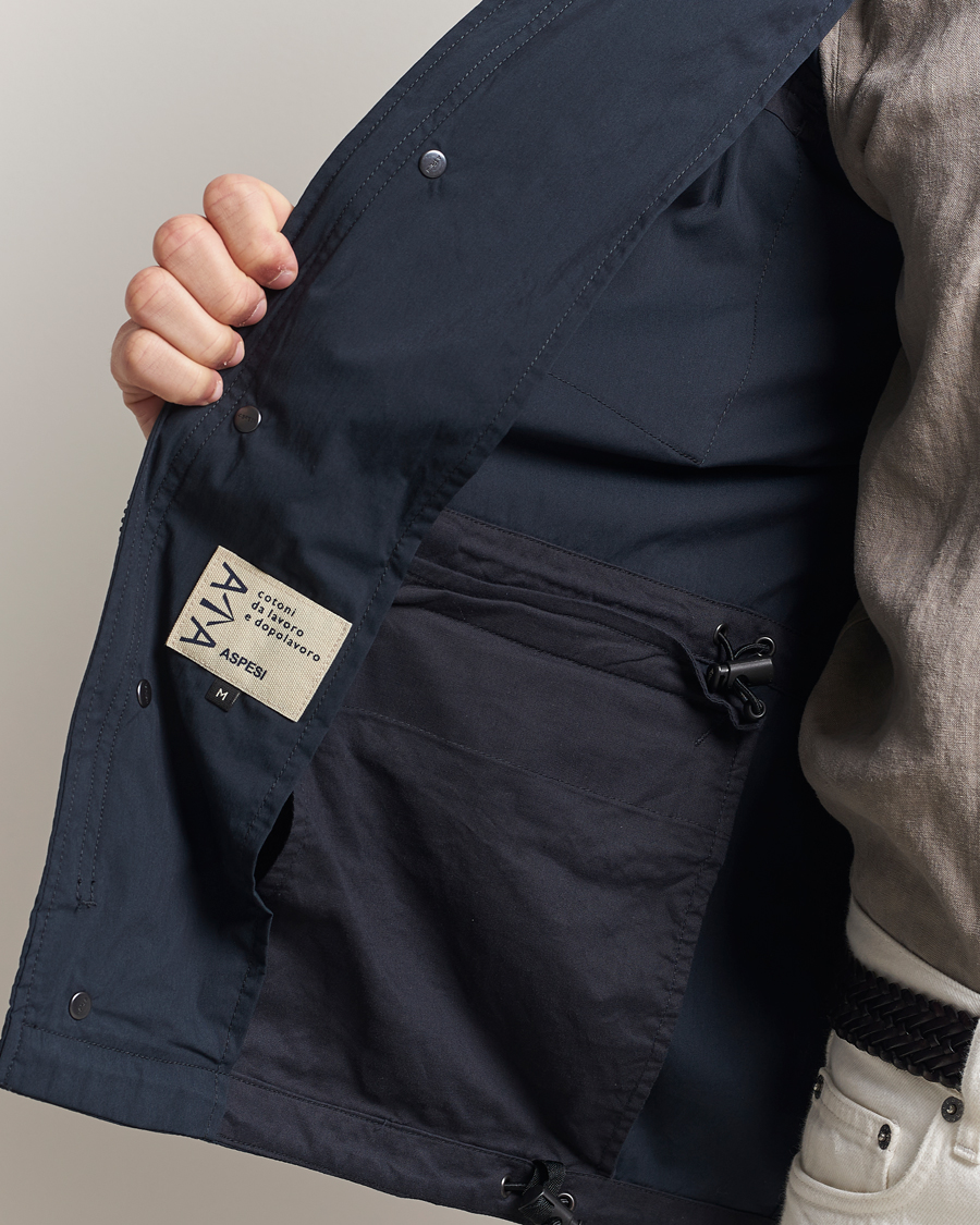 Hombres | Abrigos y chaquetas | Aspesi | Lightweight Cotton Field Jacket Navy
