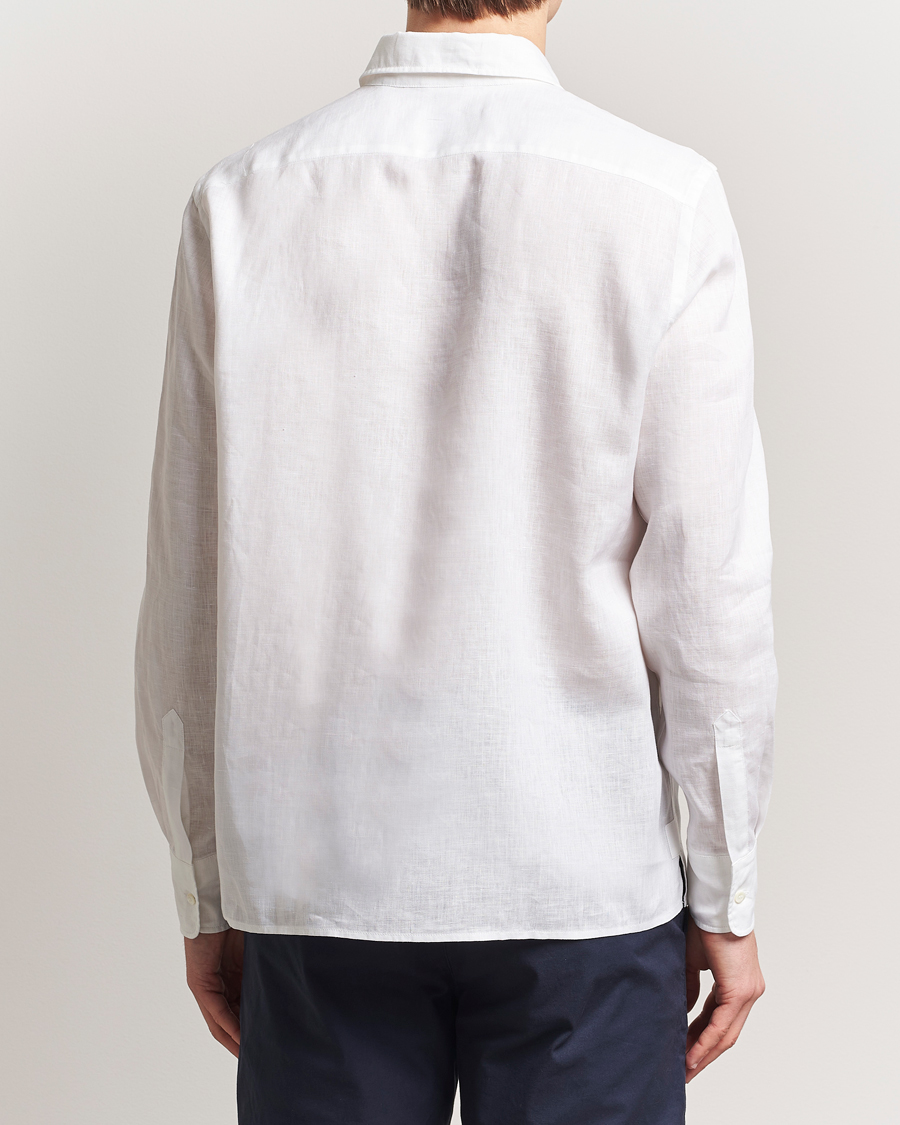 Hombres | Camisas | Aspesi | Linen Popover Shirt White