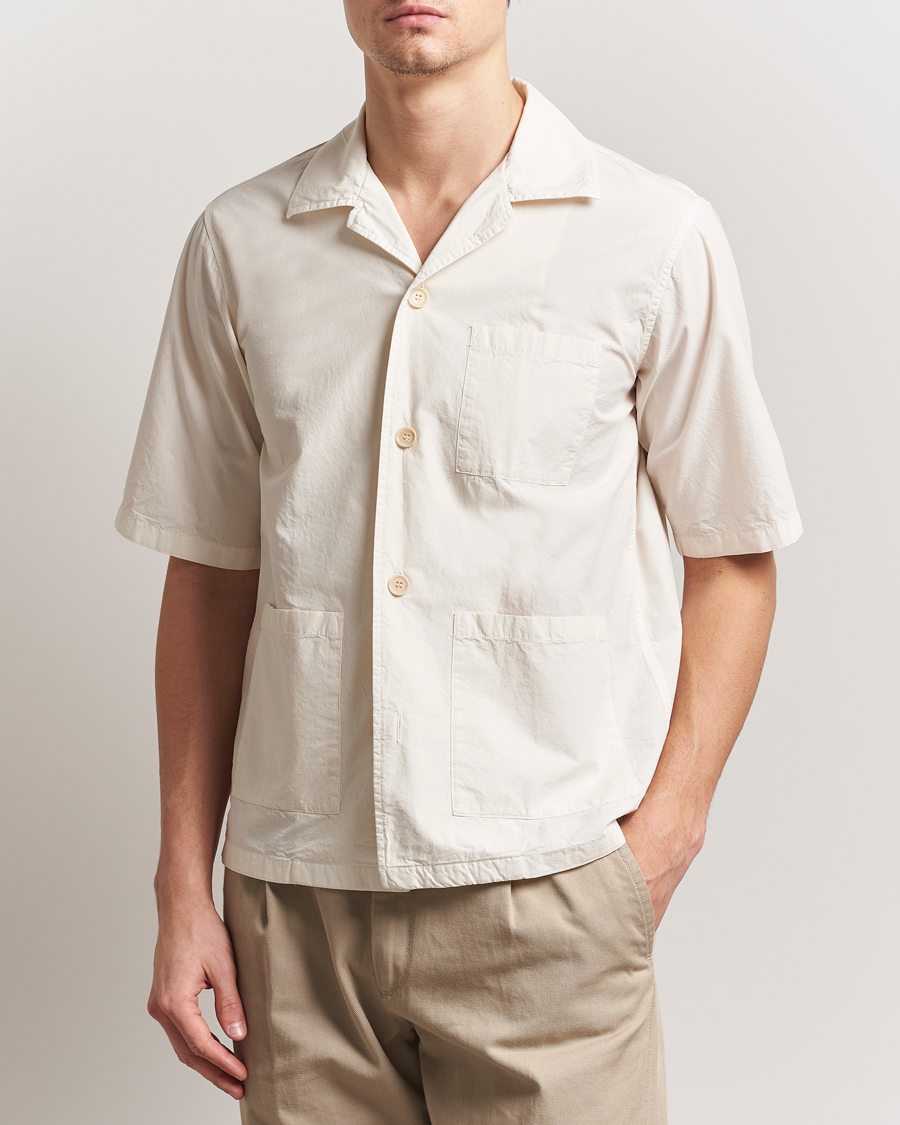 Hombres | Camisas | Aspesi | Short Sleeve Utility Shirt Light Beige