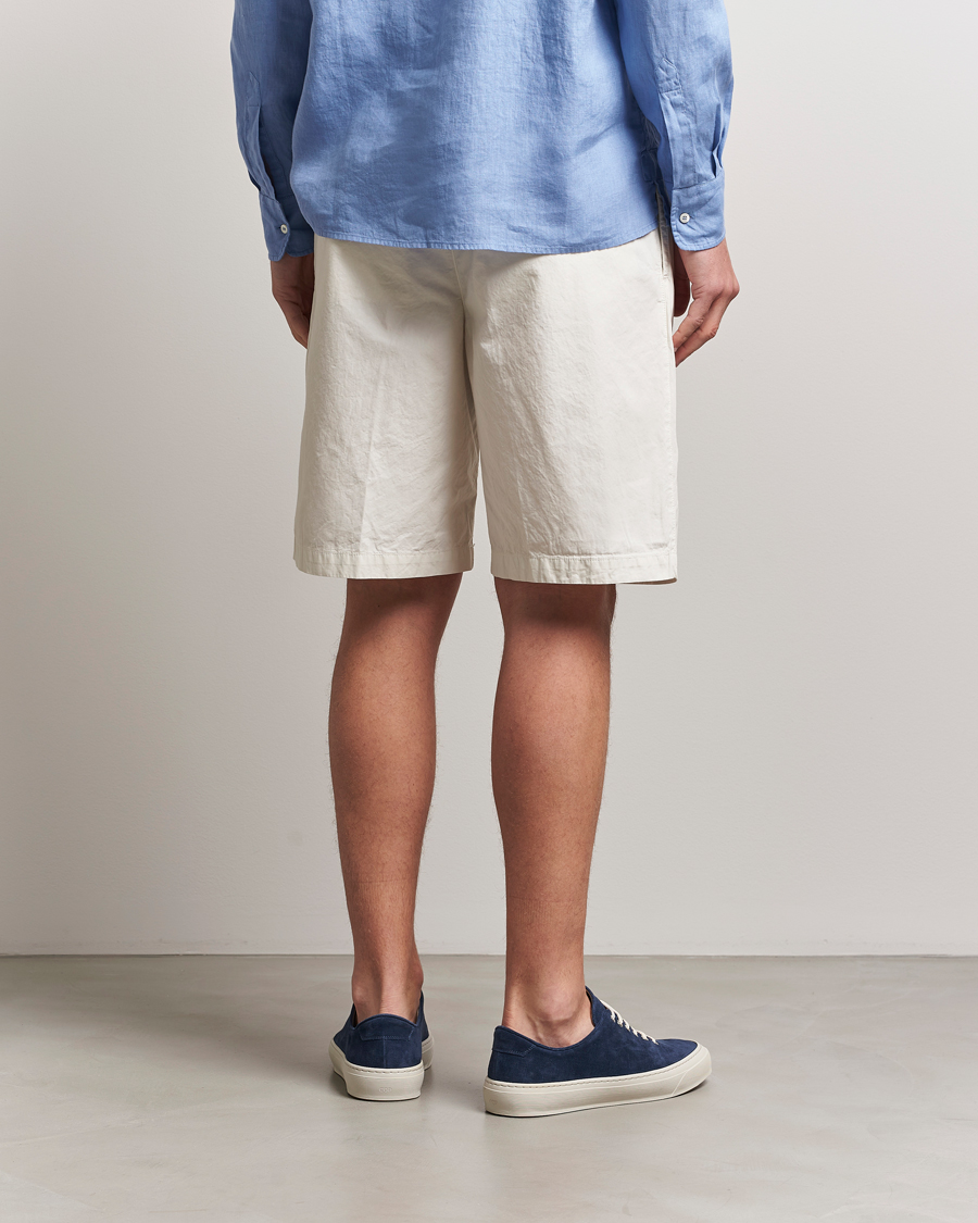 Hombres | Pantalones cortos | Aspesi | Pleated Cotton Shorts Light Beige
