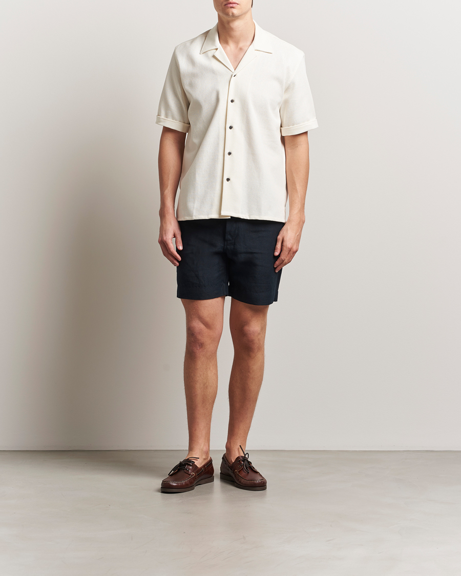 Hombres | Pantalones cortos | Peregrine | Grange Linen Shorts Navy