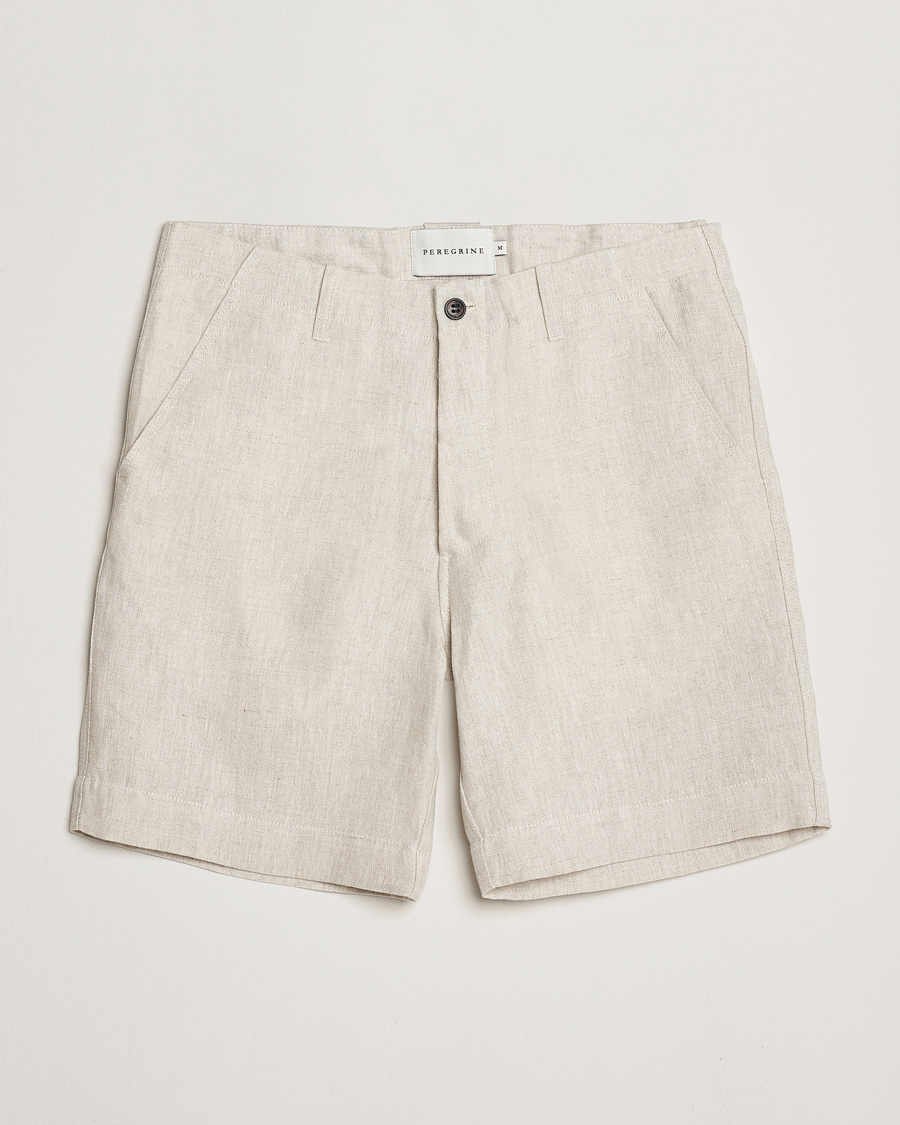 Hombres | Pantalones cortos | Peregrine | Grange Linen Shorts Natural