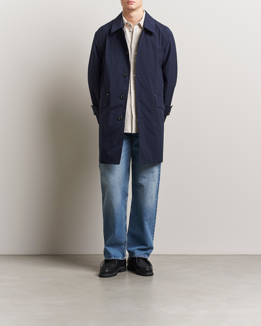 Hombres | Abrigos y chaquetas | Mackintosh | Humbie GTS Car Coat Navy