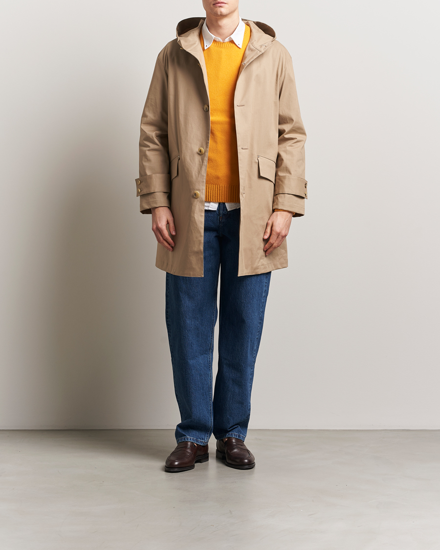 Hombres | Abrigos y chaquetas | Mackintosh | Humbie GTS Hooded Car Coat Fawn