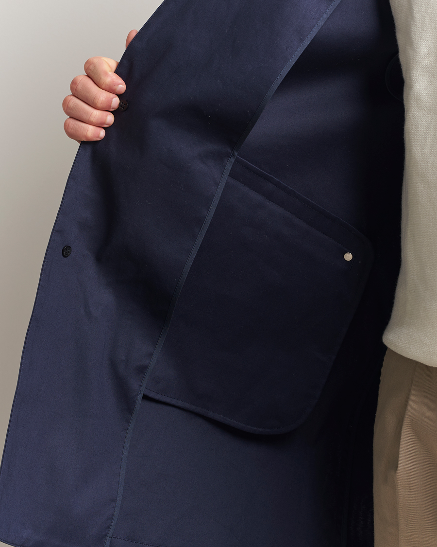 Hombres | Abrigos y chaquetas | Mackintosh | Humbie GTS Hooded Car Coat Navy