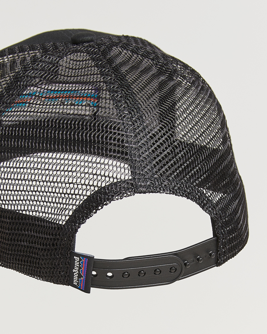 Hombres | Patagonia P-6 Logo Trucker Hat Black | Patagonia | P-6 Logo Trucker Hat Black